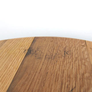 Couchtisch aus altem Weinfassdeckel Ø55cm "Tonner" – Handgefertigt | Rustikal | Nachhaltig