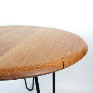 Coffee table made from an old wine barrel lid, Ø55cm, "without embossing" – Handmade | Rustic | Sustainable