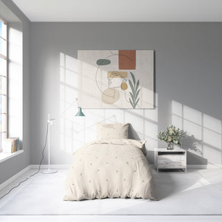 Kleine Olivenblätter – Premium Bettwäsche | 100 % Baumwolle | OEKO‑TEX zertifiziert