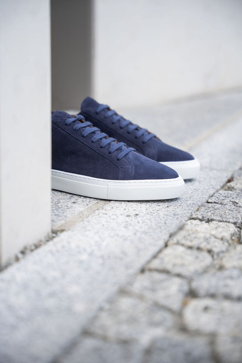 kūlson Sneakers navy suede handmade Portugal recycled sole — Ansicht 6