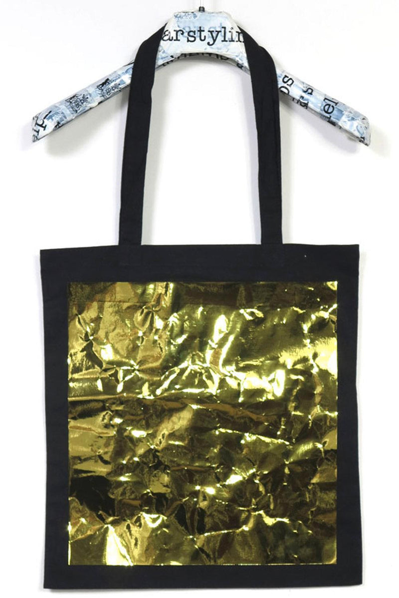 Big Square Tote – Cotton with Metallic Square — Ansicht 2