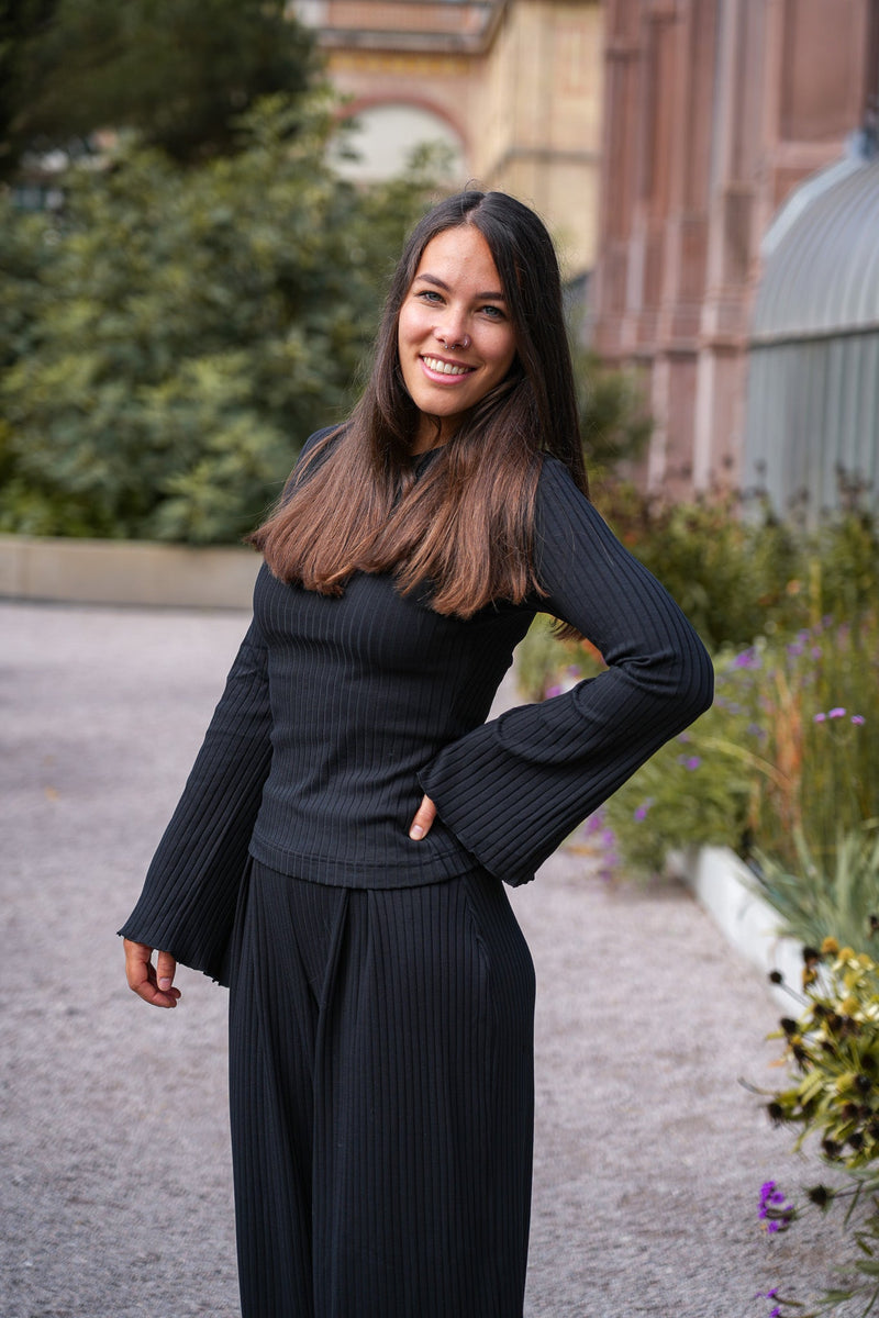 Lya long jumper Black – B-goods | Organic cotton | Elegant & Sustainable — Vivien Joy