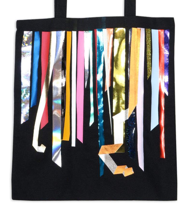 Foil Stripes Big Bag – 100% Cotton Multicolor Shopper Bag — Ansicht 2