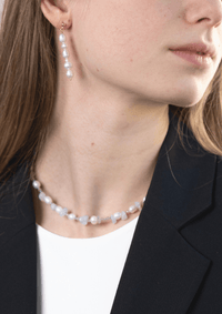 Manon Pearl Earrings - Freshwater Pearls 925 Sterling Silver Gold Plated — Ansicht 2