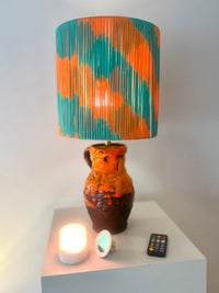 Kabellose Vasenlampe aus West German Pottery – Fat Lava Krug | Pop Weave Collection — Ansicht 9