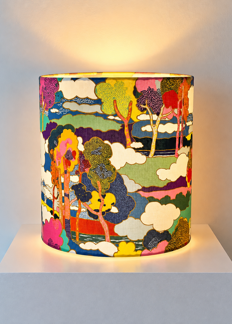 Tischlampe aus Mid Century Vase von Cari Zalloni für Steuler - Liberty London Stoff — Ansicht 4
