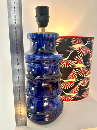 Große Mid century Tischlampe aus Scheurich Vase