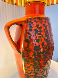 Fat Lava 70er Jahre Tischlampe von S.P. Gerz - mit Pop Weave Schirm — Ansicht 4