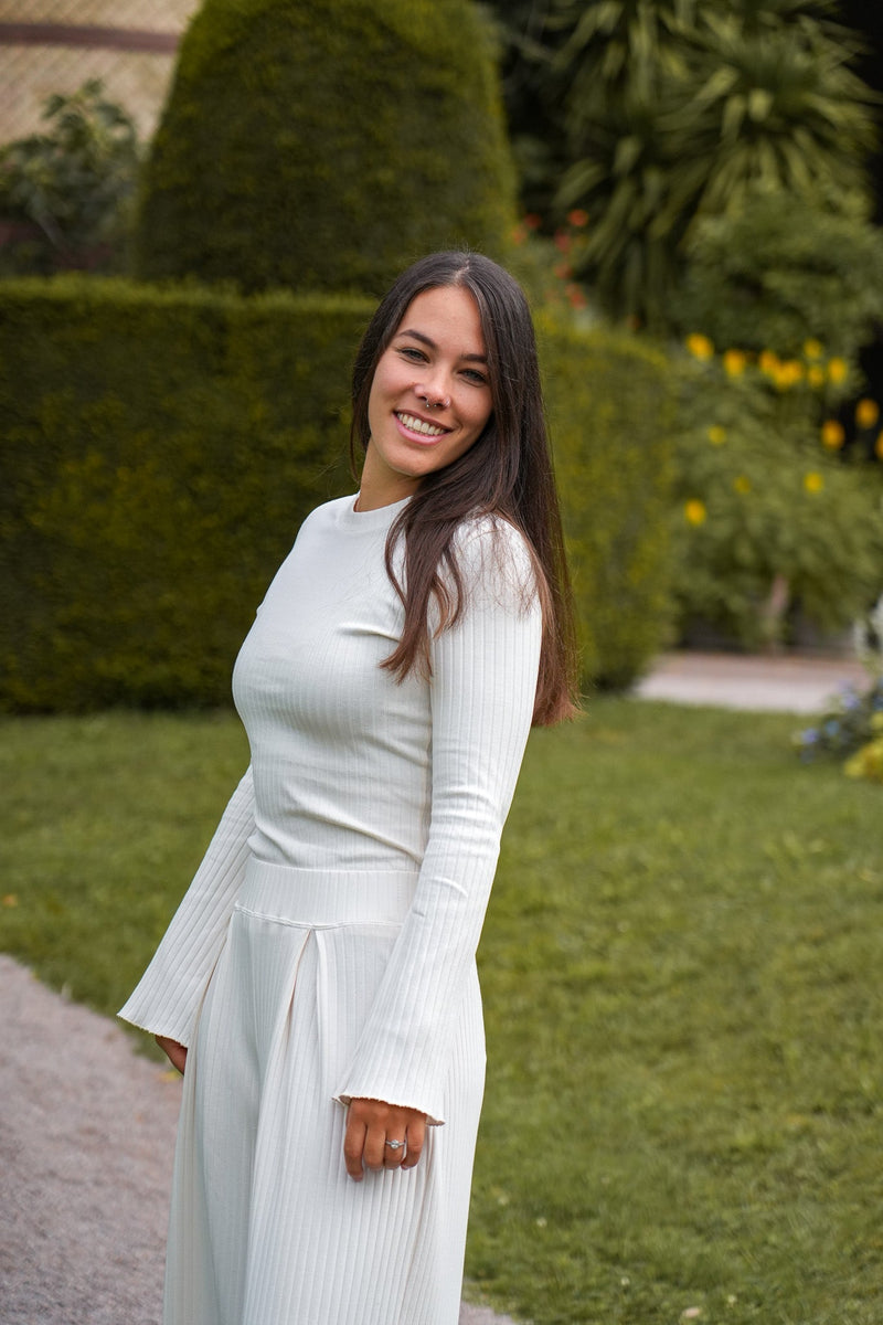 Lya langer Pulli Creamy White – Bio-Baumwolle, B-Ware — Ansicht 4