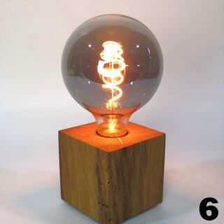 Skumring Nachttischlampe – Eichenholz | 10x10cm | handgefertigt