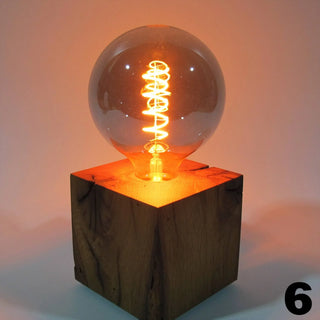 Skumring Nachttischlampe, Eichenholz | Handgefertigt | Dimmbar