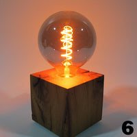 Skumring Bedside Lamp – Oak Wood | 12x12cm | handmade — Ansicht 10