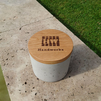Fuego Wachsfresser – Kerzenrecycling aus Beton und Eichenholz