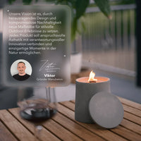 CLARUS Dauerkerzen 2er-Set Windresistent Beton — Ansicht 6