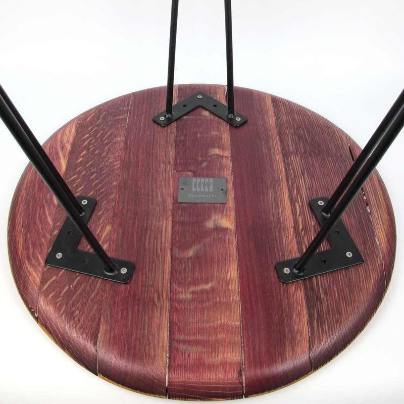Couchtisch aus altem Weinfassdeckel „Intona AM-TP“ – Handgefertigt | Nachhaltig | Einzigartig — Ansicht 6