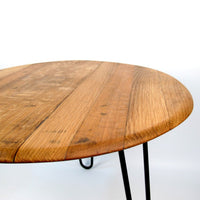 Coffee Table mini |Z| Whisky Barrel Lid Ø60cm Oak Wood Handmade — Ansicht 6