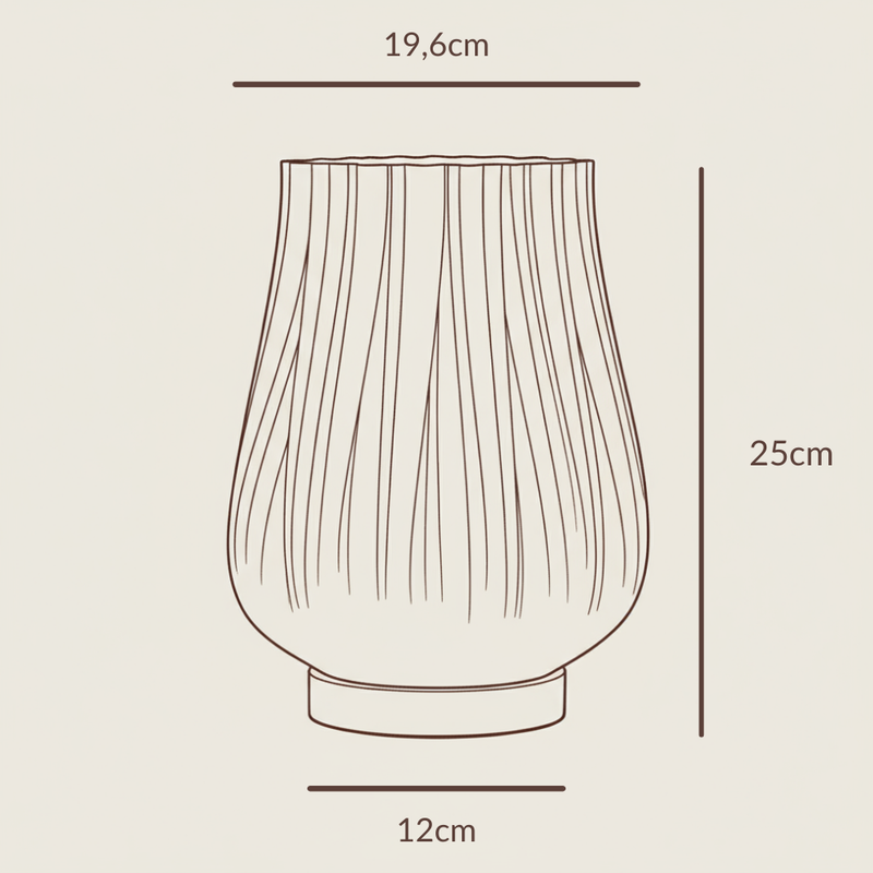 Cora 3D Printed Table Lamp | Recycled PLA & Oak Wood — Ansicht 4