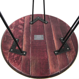 Coffee table made from an old wine barrel lid, Ø55cm, "without embossing" – Handmade | Rustic | Sustainable