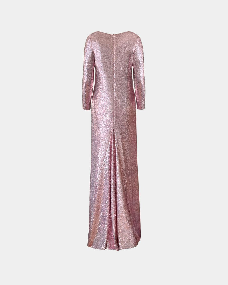 Kleid Lumière Rose Pailletten – Lang – Aline CELI — Ansicht 3