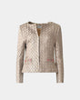 Blazer Sustainable Fabric Amika – Collarless Chevron Pattern Ethically made