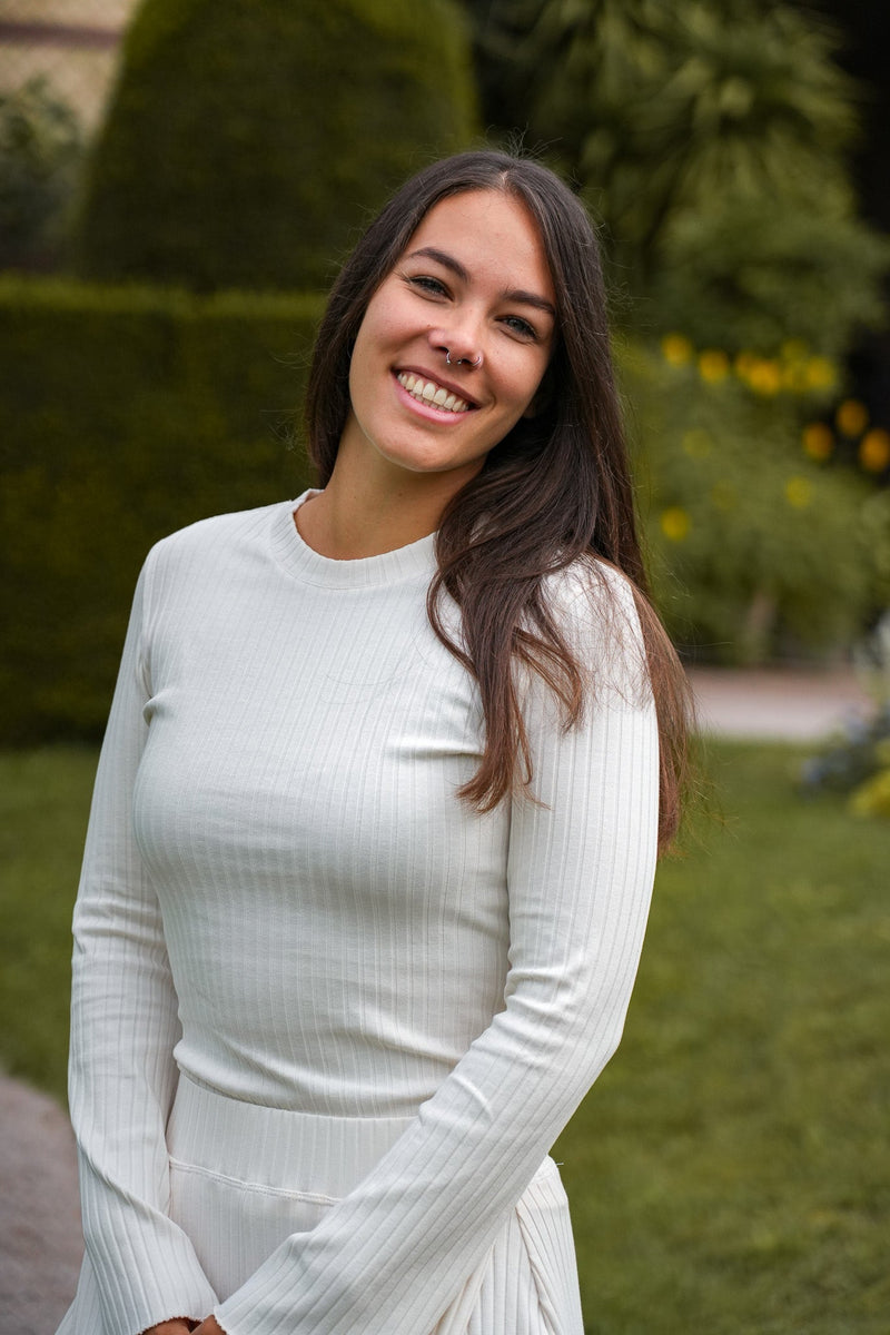 Lya langer Pulli Creamy White – Bio-Baumwolle, B-Ware — Ansicht 2