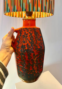 Fat Lava 70er Jahre Tischlampe von S.P. Gerz - mit Pop Weave Schirm — Ansicht 5