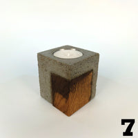 Fakö Tealight Holder Concrete Wood Stainless Steel – modern design — Ansicht 9