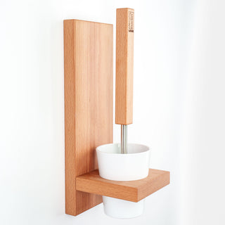LARA wooden toilet brush holder