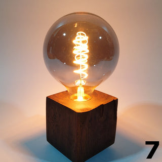 Skumring Tischlampe – Räuchereiche | 9x9cm | handgefertigt