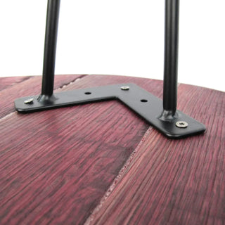 Couchtisch aus altem Weinfassdeckel Ø55cm "ohne Prägung" – Handgefertigt | Rustikal | Nachhaltig