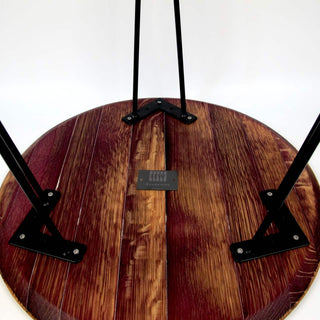 Coffee table made from an old wine barrel lid, Ø55cm "Herfe H Toneleria" – Handmade | Rustic | Sustainable
