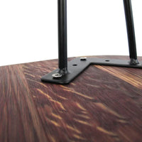 Coffee table Duero made from a wine barrel lid Ø54cm oak wood steel legs handmade — Ansicht 7