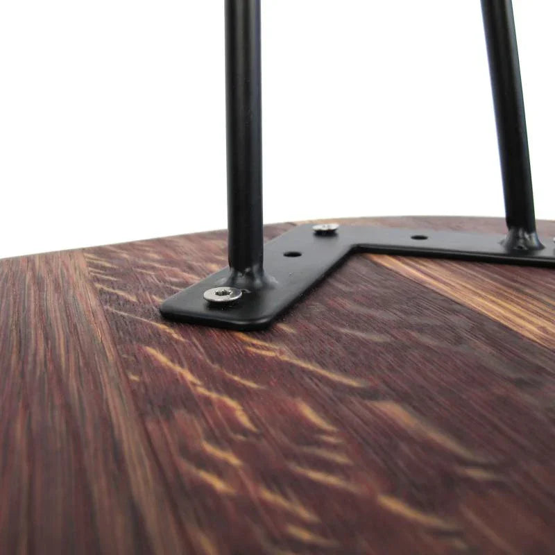 Coffee table Duero made from a wine barrel lid Ø54cm oak wood steel legs handmade — Ansicht 7