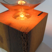 Skumring Nachttischlampe Eichenholz 10x10cm handgefertigt — Ansicht 6