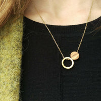Necklace Olive Wood & Circle – Handmade in Cologne — Ansicht 1