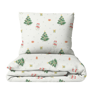 Leslis Bettwäsche „Schneemann“ in Aquarell‑Optik, zwei Größen, wahlweise Satin‑Baumwolle oder Musselin, OEKO‑TEX zertifiziert, GOTS‑Farben, individuell auf Bestellung gefertigt.
