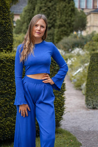 Lya Comfy Pants cobalt blue – Fabric trousers with elastic waistband — Ansicht 10