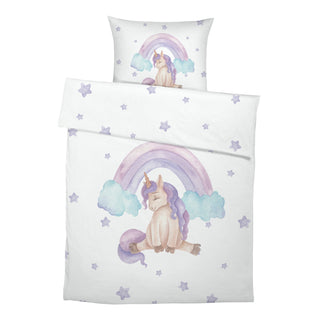 Leslis Kinderbettwäsche „Mein liebes Einhorn“ – Satin | Musselin | OEKO‑TEX
