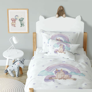 Leslis Kinderbettwäsche „Mein liebes Einhorn“ – Satin | Musselin | OEKO‑TEX