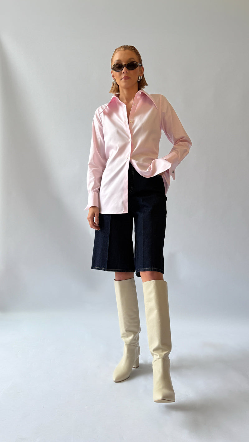 TILA – Rosa Bluse | Bügelleichte Baumwolle | Eleganz & Komfort — Mondbrand