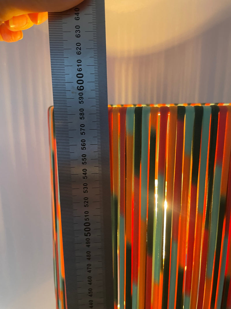 Fat Lava 70er Jahre Tischlampe von S.P. Gerz - mit Pop Weave Schirm — Ansicht 10
