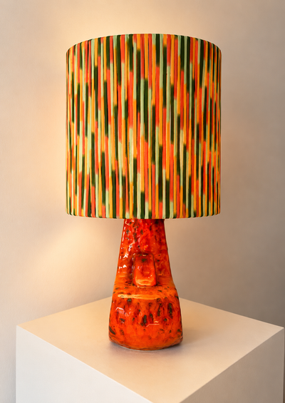 70er Jahre Pop Art Tischlampe - Upcycling West German Pottery