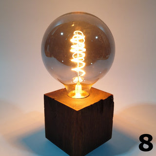 Skumring Tischlampe – Räuchereiche | 9x9cm | handgefertigt