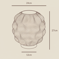 Numo 3D-Printed Table Lamp Wave Structure Warm White Light — Ansicht 4