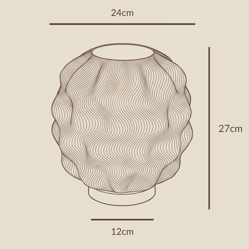 Numo 3D-Printed Table Lamp Wave Structure Warm White Light — Ansicht 4