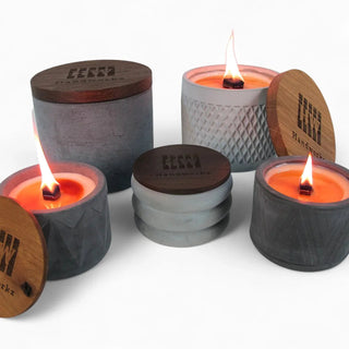 Fuoco | Wachsfresser Ø10cm aus Beton – Nachhaltig | Stilvoll | Funktional