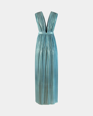 ALINE CELI COUTURE Kleid Lumière Plissé – Recycelt | Metallic-Schimmer | Plissiert