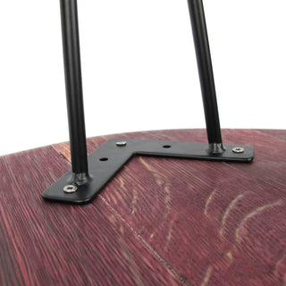 Couchtisch aus altem Weinfassdeckel Ø54cm "AM-TP" – Handgefertigt | Rustikal | Nachhaltig