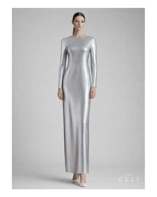Metallic Dress – 3D-printed | Futuristic Shine | Statement in Silver