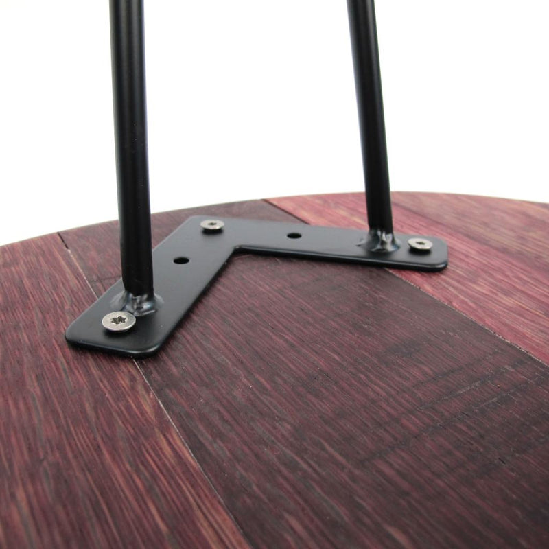 Couchtisch aus Weinfassdeckel Ø55cm „Tonner“ – Handgefertigt, Rustikal, Nachhaltig — Ansicht 7